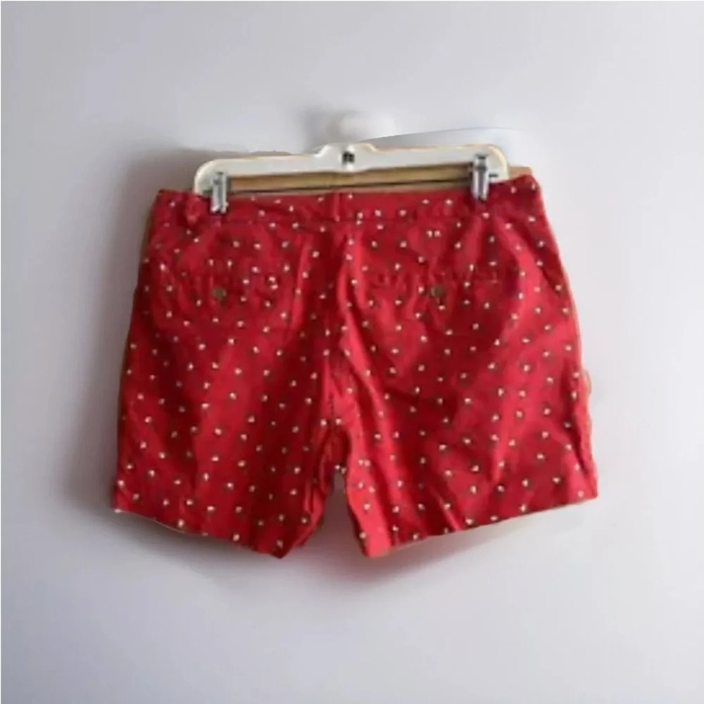 Banana republic Shorts Womens size 10 red with white anchor  5” Inseam Nice Cond - Picture 2 of 10